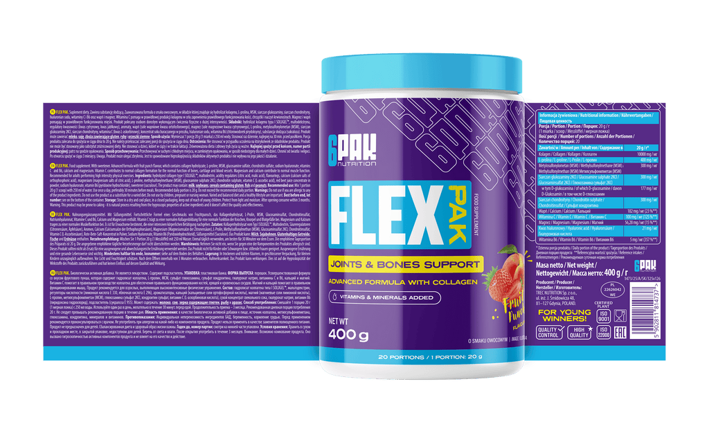 6PAK Nutrition, Flex PAK, Fruit Punch, 400 g