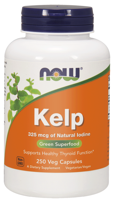 NOW FOODS, KELP 325 μg, kapsułki wege, 250 szt.