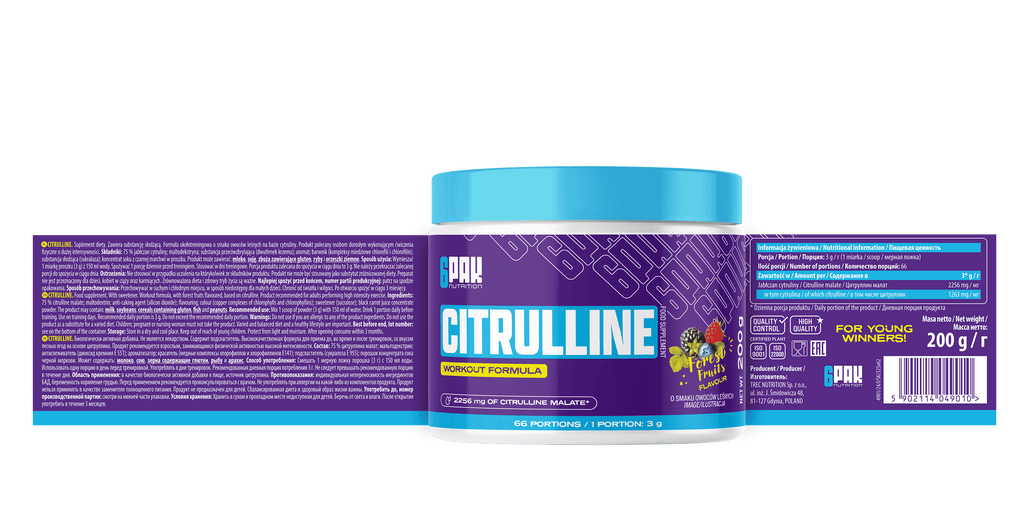 6PAK Nutrition, Cytrulina (Citrulline), proszek, 200 g