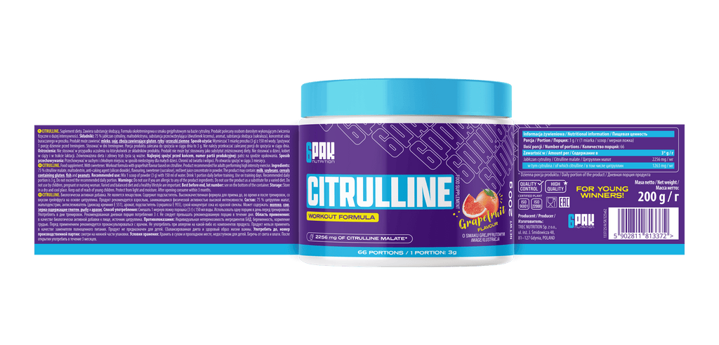 6PAK Nutrition, Cytrulina (Citrulline), proszek, 200 g