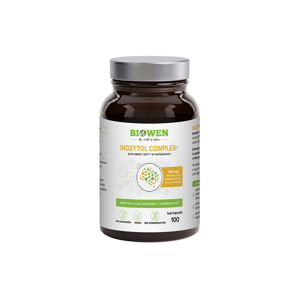 BIOWEN, Inozytol Complex+ (Myo-inozytol + D-chiro-inozytol + Scyllo-inozytol), Biowen - 100 kapsułekkapsułki wege, 100 szt.