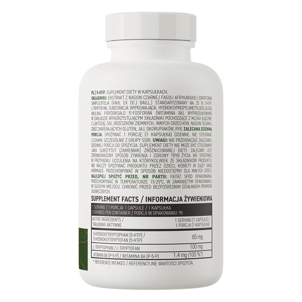 OstroVit, 5-HTP (5-hydroksytryptofan) 65 mg, kapsułki wege, 90 szt.