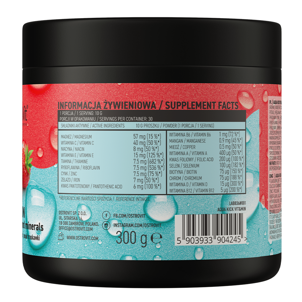 OstroVit, Aqua Kick VIT&amp;MIN, proszek, 300 g