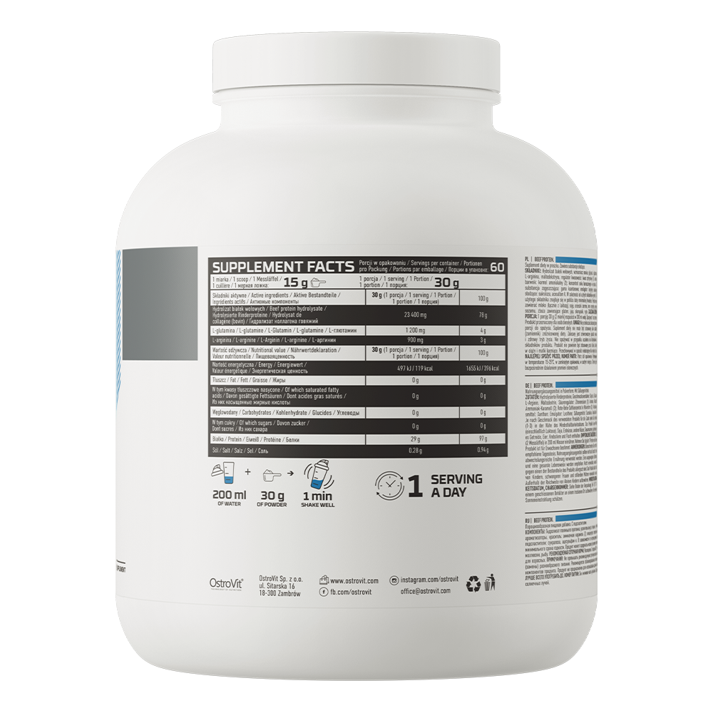 OstroVit, Beef Protein, proszek, 1800 g
