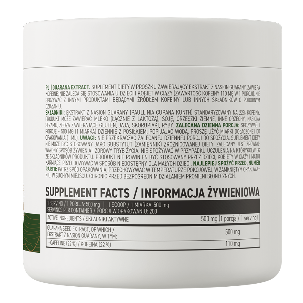 OstroVit, Guarana Extract, proszek, 100 g