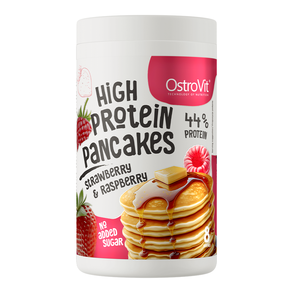 OstroVit, High Protein Pancakes truskawka-malina, proszek, 400 g