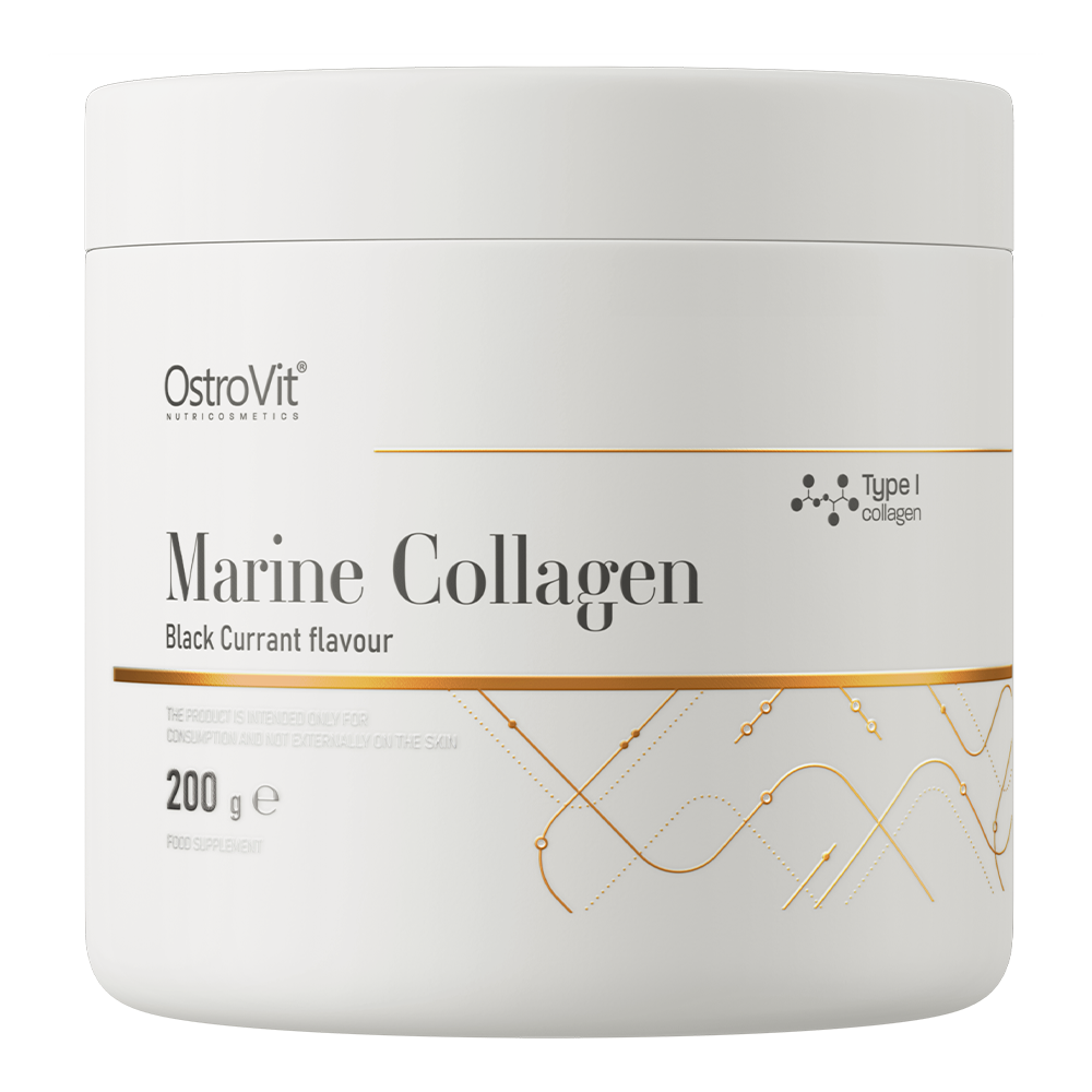 OstroVit, Marine Collagen Black Currant, proszek, 200 g