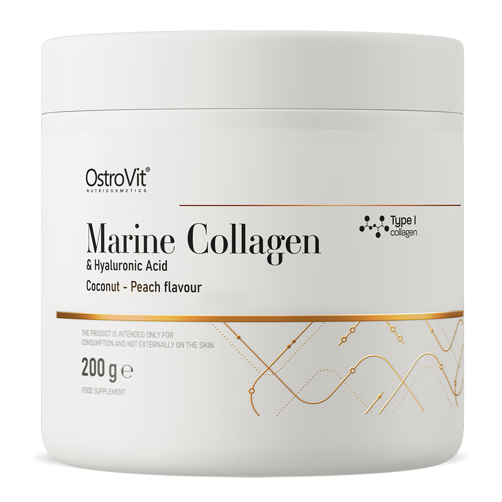 OstroVit, Marine Collagen, Hyaluronic Acid, Vitamin C, kapsułki, 120 szt.