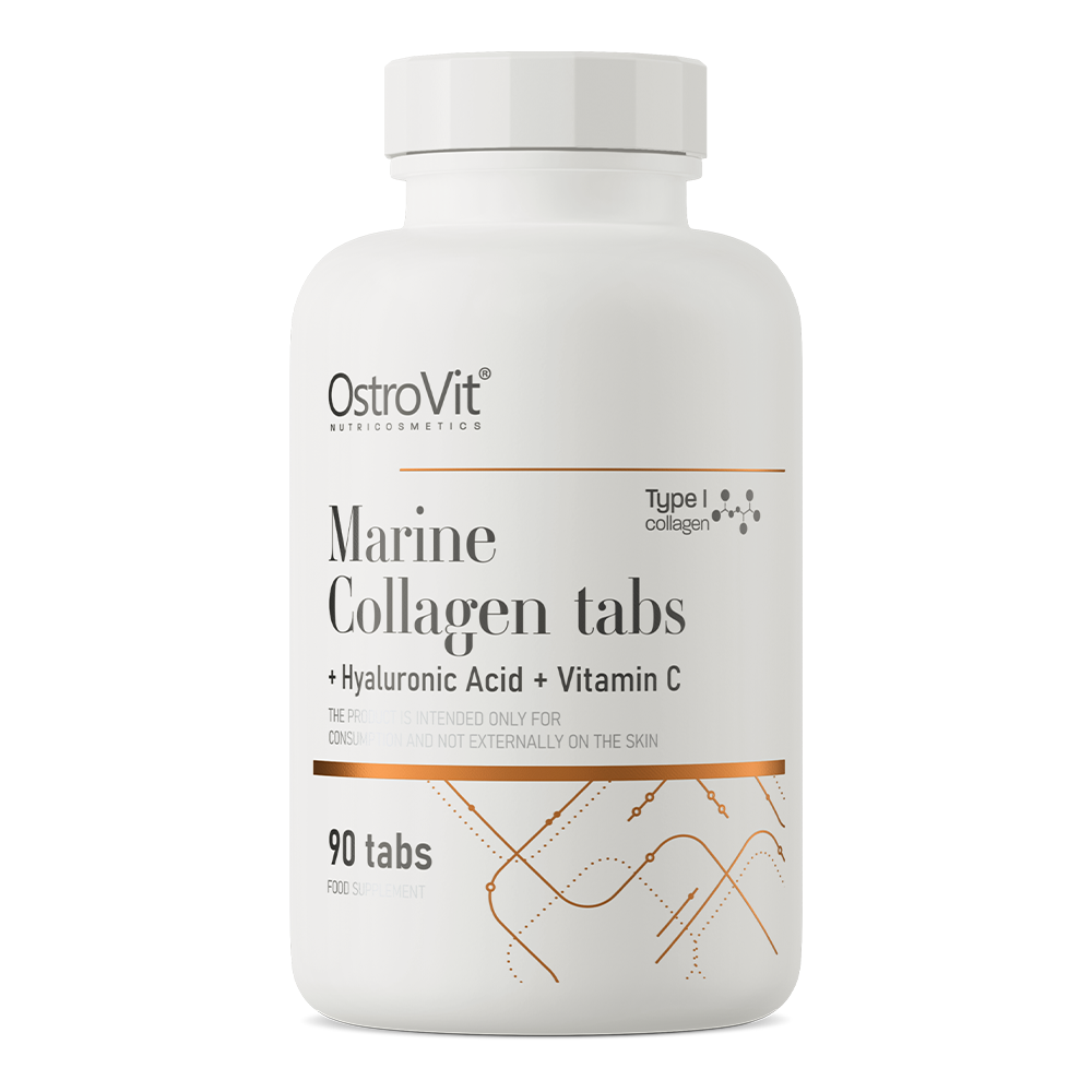 OstroVit, Marine Collagen, Hyaluronic Acid, Vitamin C, tabletki, 90 szt.