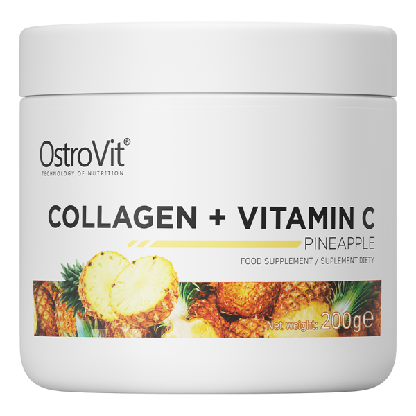 OstroVit, Kolagen + witamina C Ananasowy, proszek, 200 g