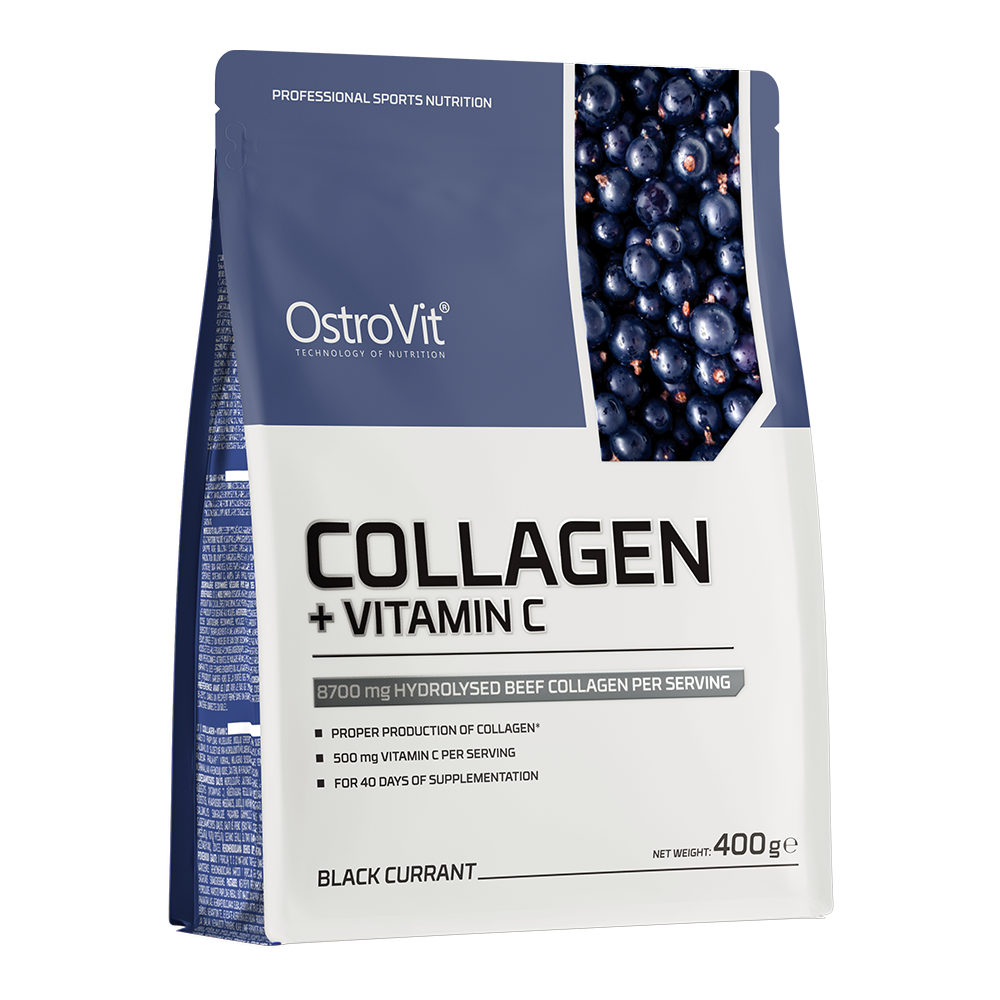 OstroVit, Collagen + Vitamin C Black currant, proszek, 400 g