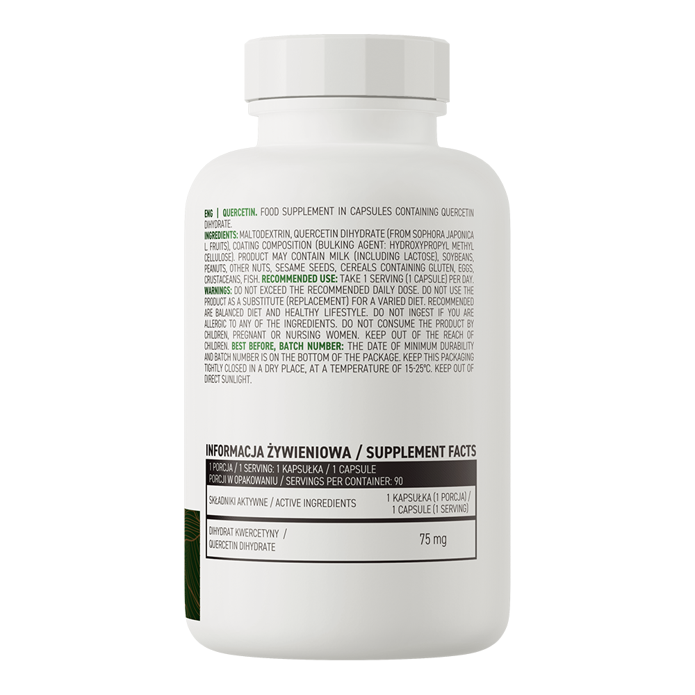 OstroVit, Quercetin 75 mg, kapsułki wege, 90 szt.