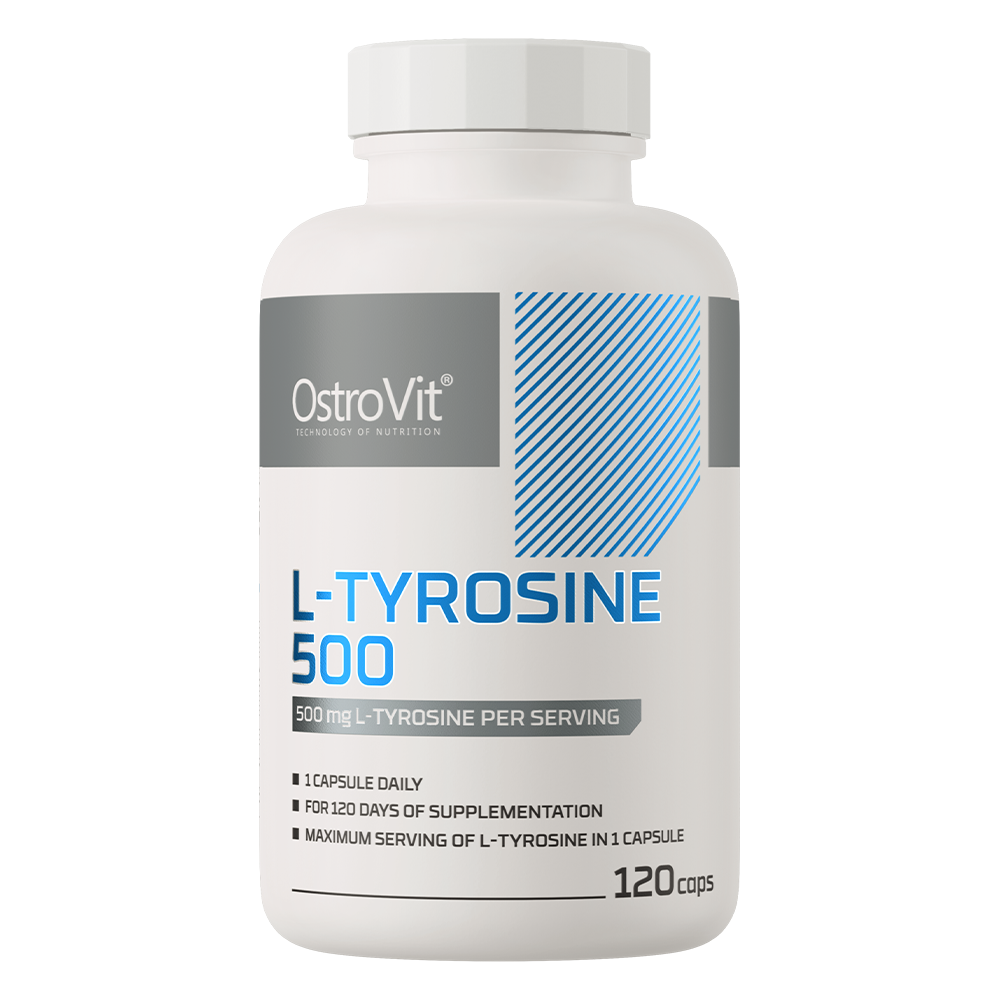 OstroVit, L-Tyrosine (L-tyrozyna) 500 mg, kapsułki wege, 120 szt.