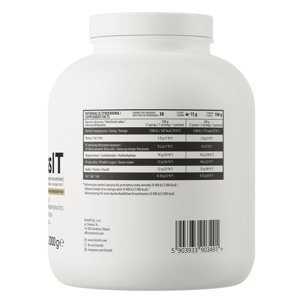 OstroVit, MassIT, czekolada, proszek, 3000 g