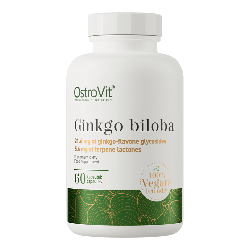 OstroVit, Ginkgo Biloba (Miłorząb japoński), kapsułki wege, 60 szt.