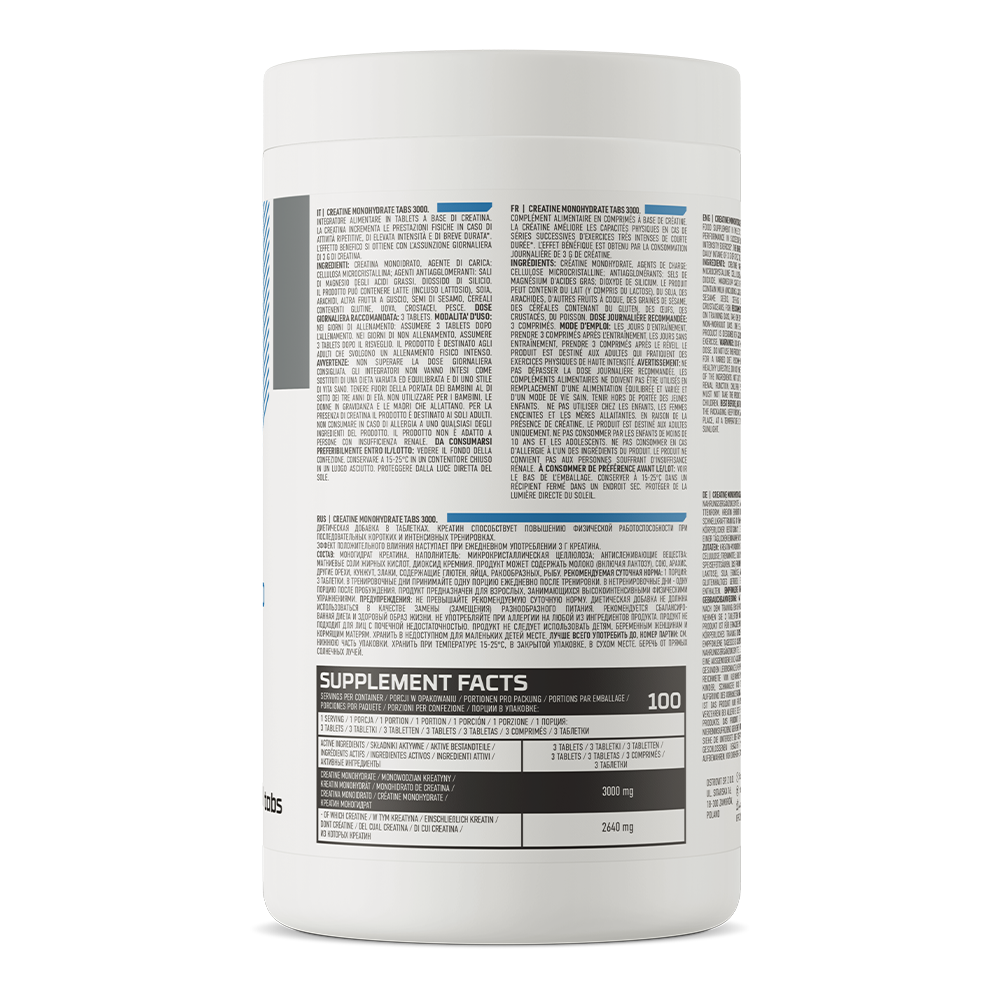 OstroVit, Monohydrat kreatyny (Creatine monohydrate) 3000 mg, tabletki, 300 szt.