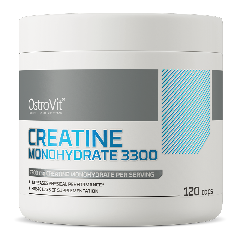 OstroVit, Creatine Monohydtrate (Monohydrat kreatyny) 3300 mg, kapsułki, 120 szt.