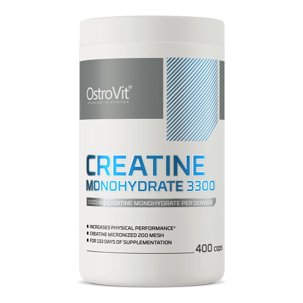 OstroVit, Monohydrat kreatyny (Creatine monohydrate) 3300 mg, kapsułki, 400 szt.