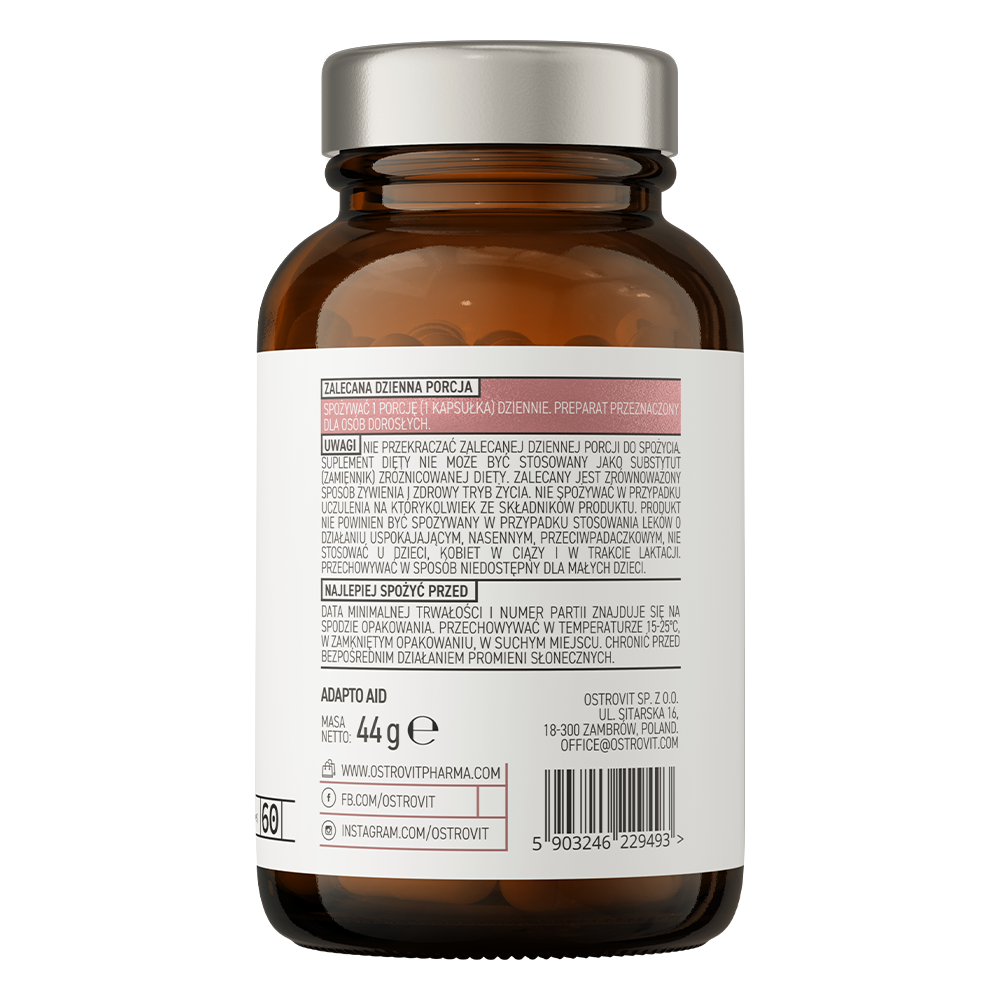 OstroVit Pharma, Adaptogeny (Adapto Aid), kapsułki wege, 60 szt.