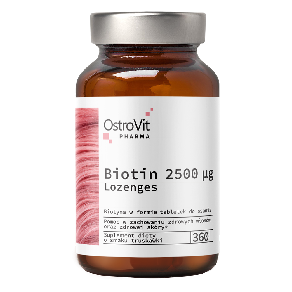 OstroVit Pharma, Biotin 2500 µg, tabletki do ssania, 360 szt.