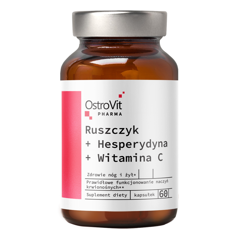 OstroVit Pharma, Ruszczyk + Hesperydyna + Witamina C, kapsułki wege, 60 szt.