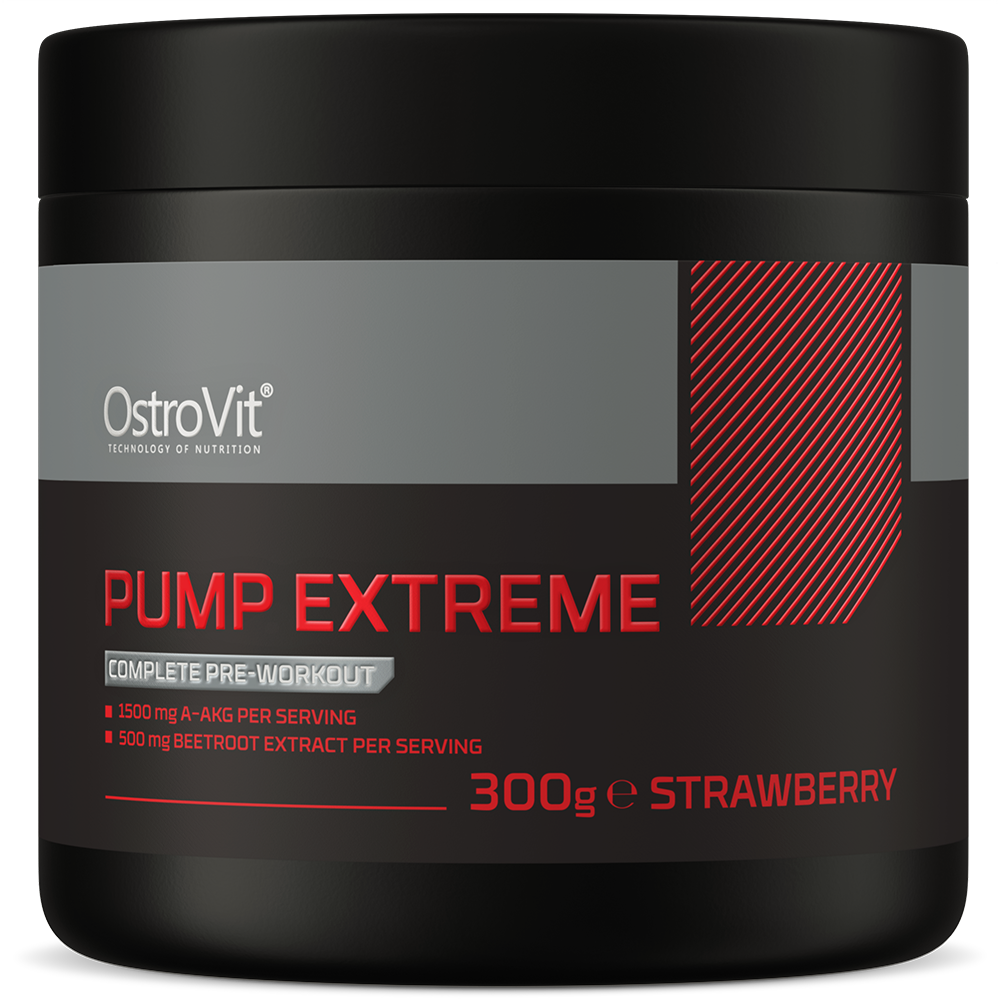 OstroVit, Pump Extreme Strawberry, proszek, 300 g