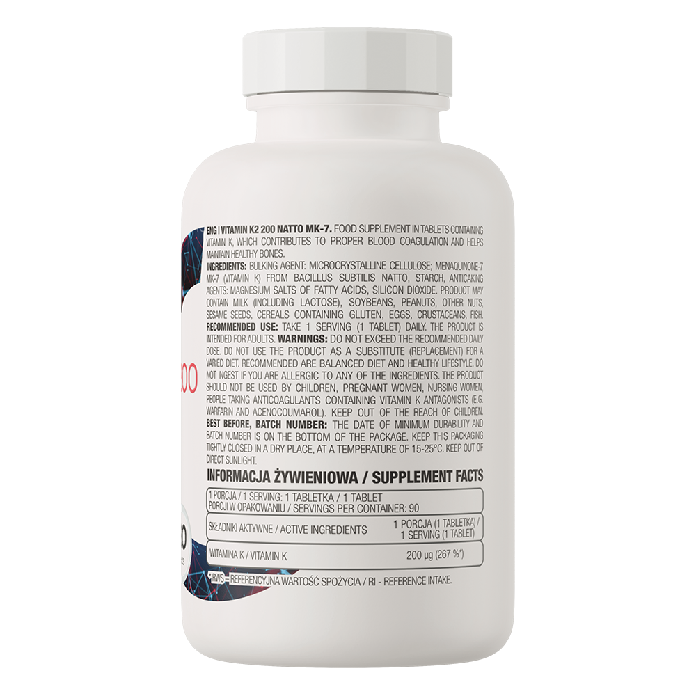 OstroVit, Vitamin K2 200 Natto MK-7, tabletki, 90 szt.