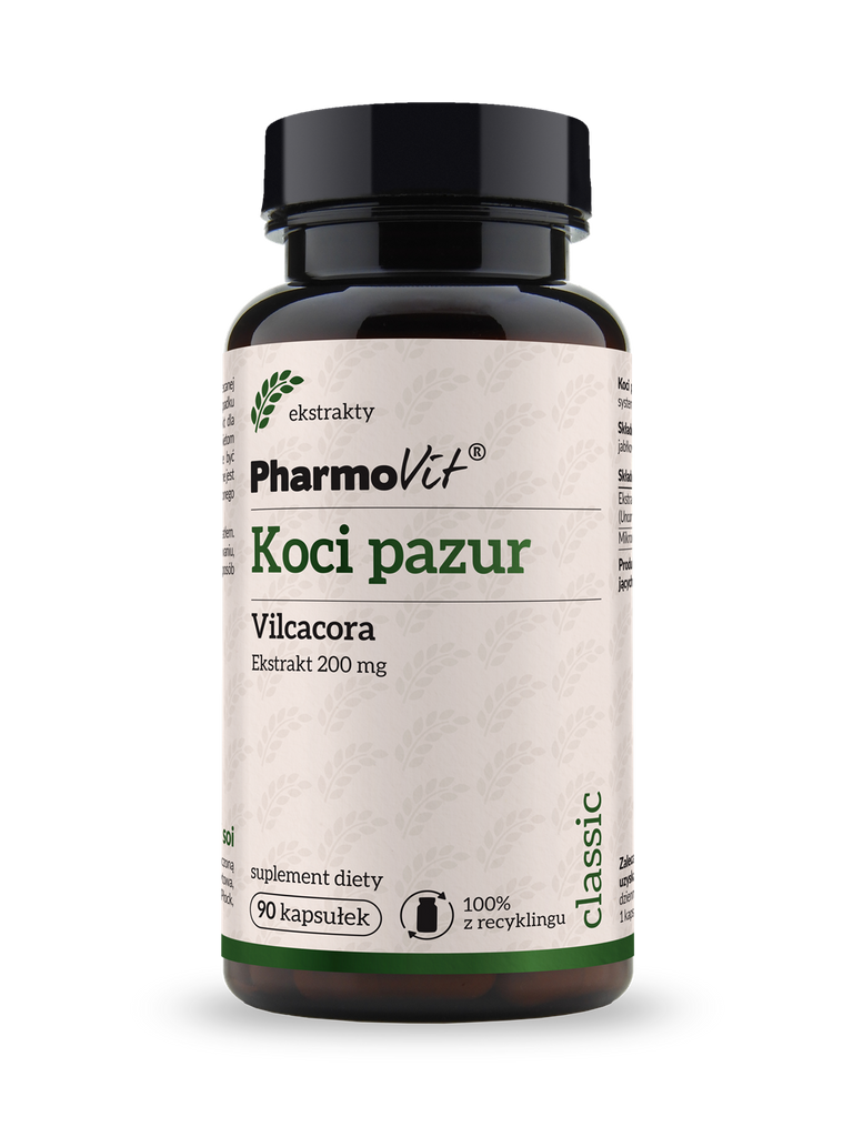 PharmoVit, Koci pazur (Vilcacora, Cat's Claw) 200 mg, kapsułki 90 szt.
