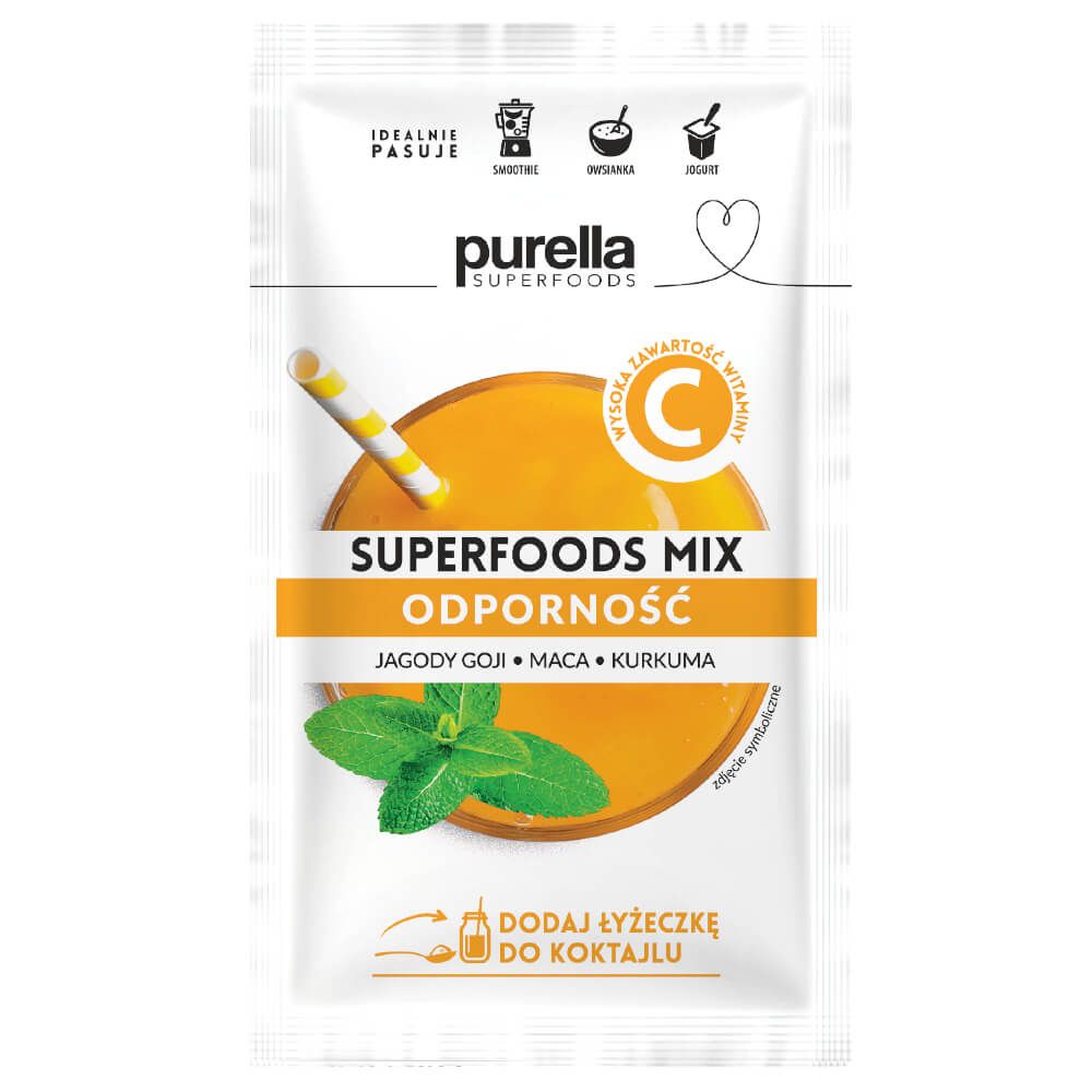 Purella Superfoods, Superfoods mix Odporność, proszek, 40 g