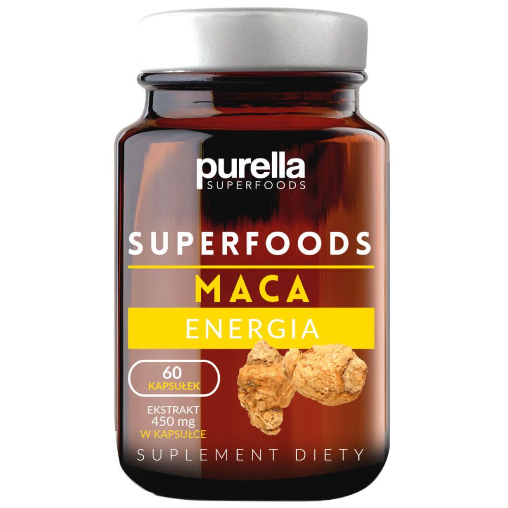 Purella Superfoods, Maca Energia, kapsułki wege, 60 szt.