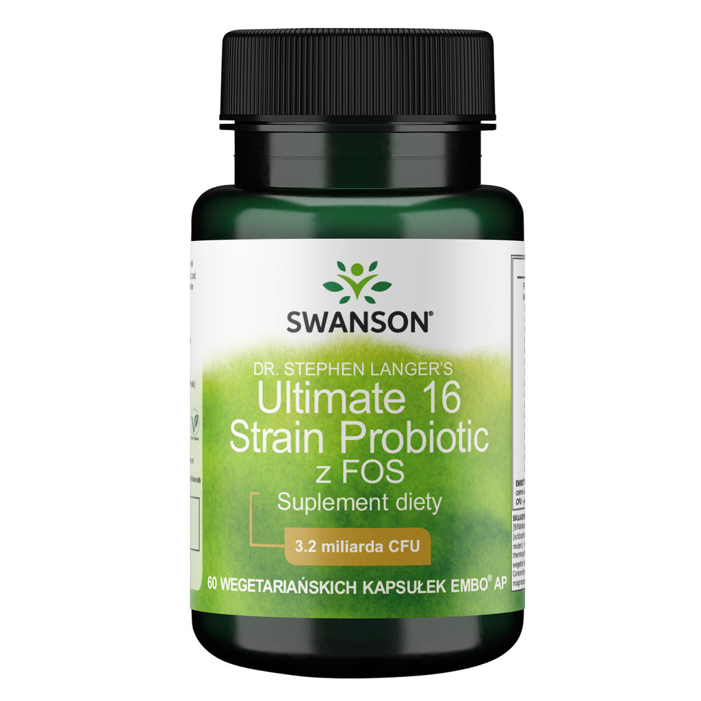 Swanson, Ultimate 16 Strain Probiotic with FOS, kapsułki wege, 60 szt.