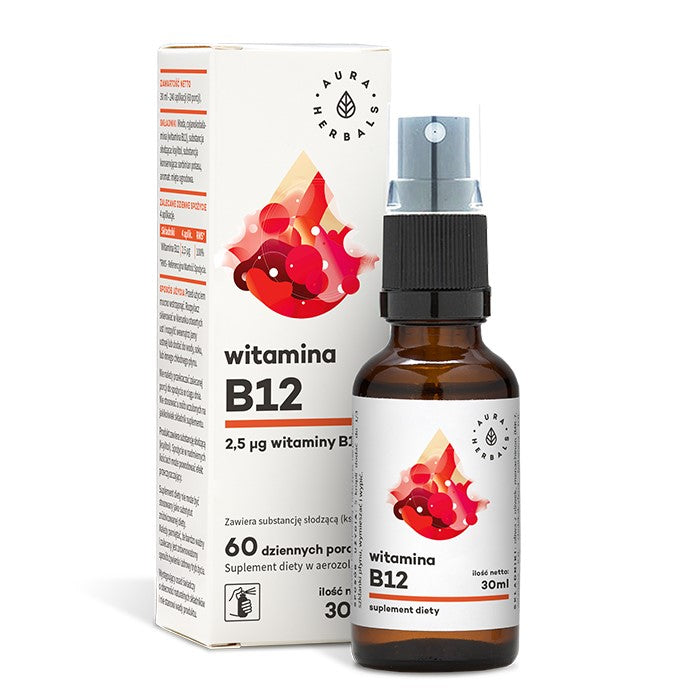 Aura Herbals, Witamina B12, aerozol, 30 ml