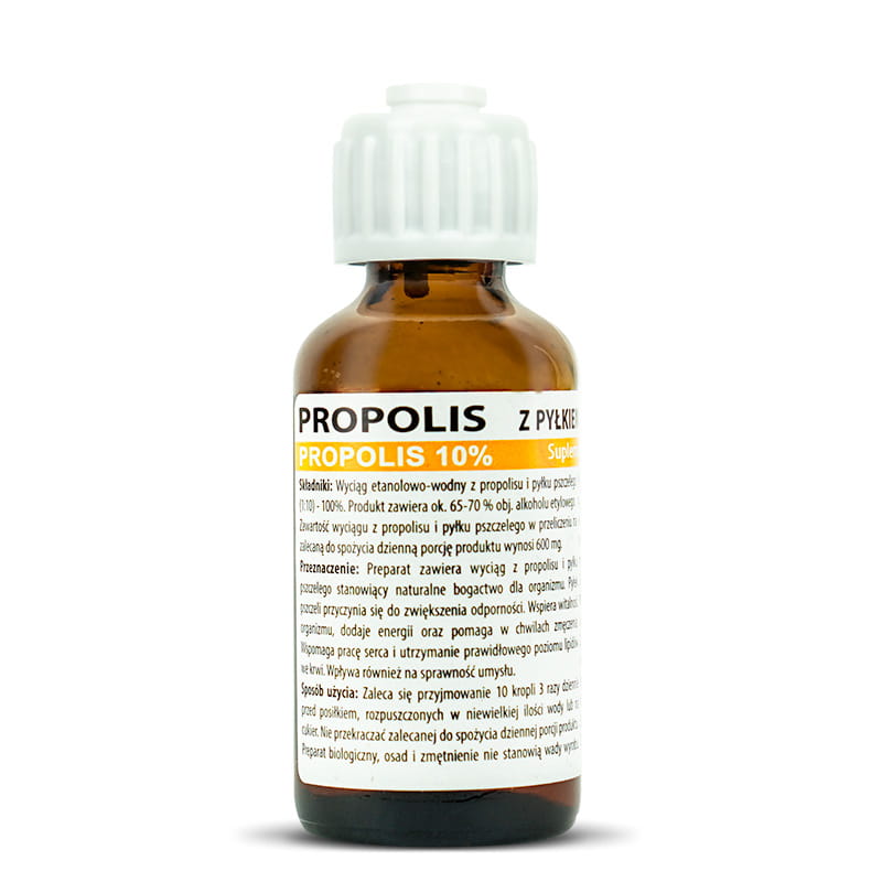 Herbapol w Krakowie, Propolis 10% z pyłkiem pszczelim, krople, 35 ml