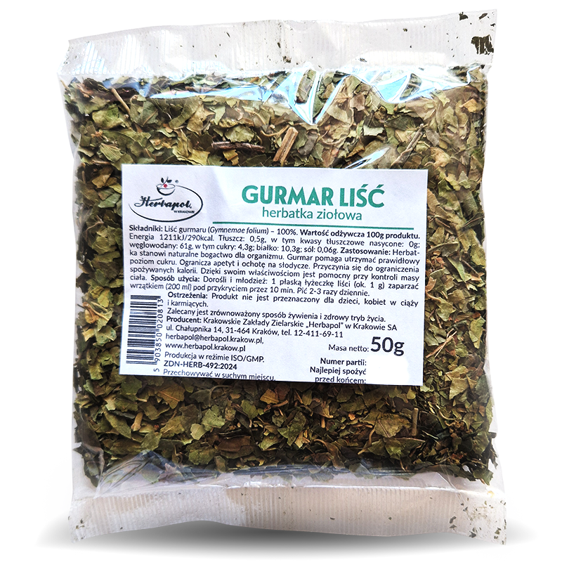 Herbapol Kraków, Gurmar (Gymnema sylvestre) liść, susz, 50 g