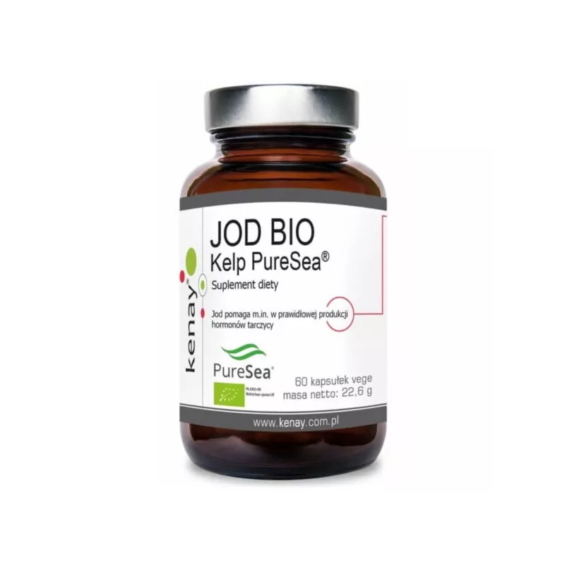 Kenay, Jod BIO Kelp PureSea® 200 µg, kapsułki wege, 60 szt.