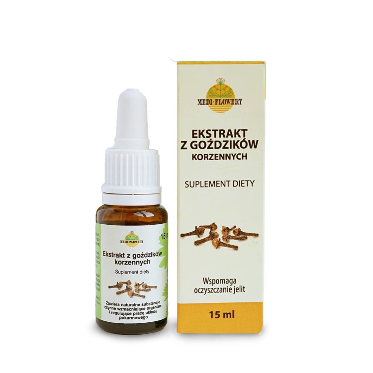 Medi-Flawery, Ekstrakt z goździków korzennych, krople, 15 ml