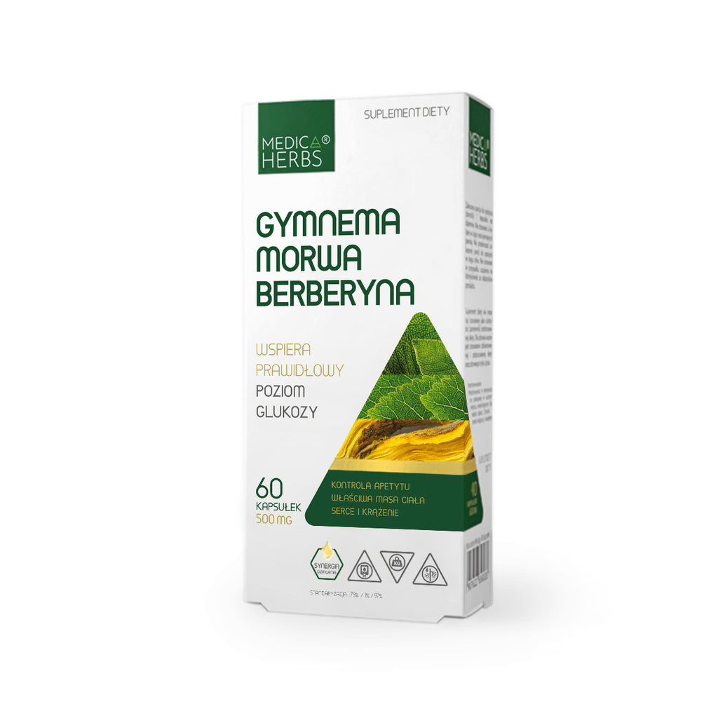 Medica Herbs, Gymnema, Morwa, Berberyna, kapsułki, 60 szt.