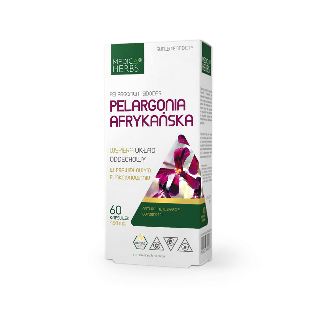 Medica Herbs, Pelargonia afrykańska 450 mg, kapsułki, 60 szt.