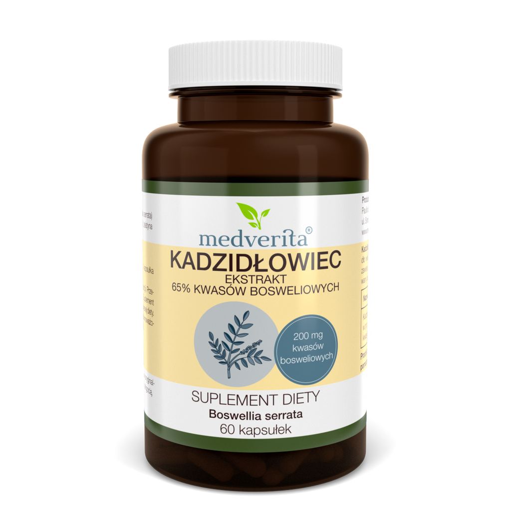Medverita, Kadzidłowiec indyjski (Boswellia Serrata) 65% kwasu bosweliowego, 310 mg, kapsułki, 60 szt.