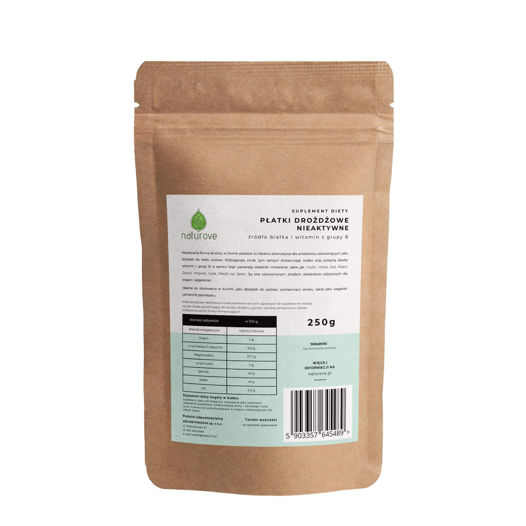 Kraven, Naturove, Płatki drożdżowe nieaktywne, 250 g