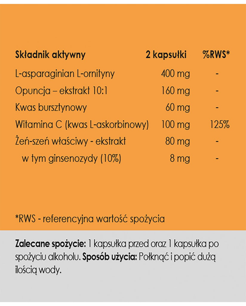 Panaseus, Metabolizm alkoholu, kapsułki wege, 50 szt.