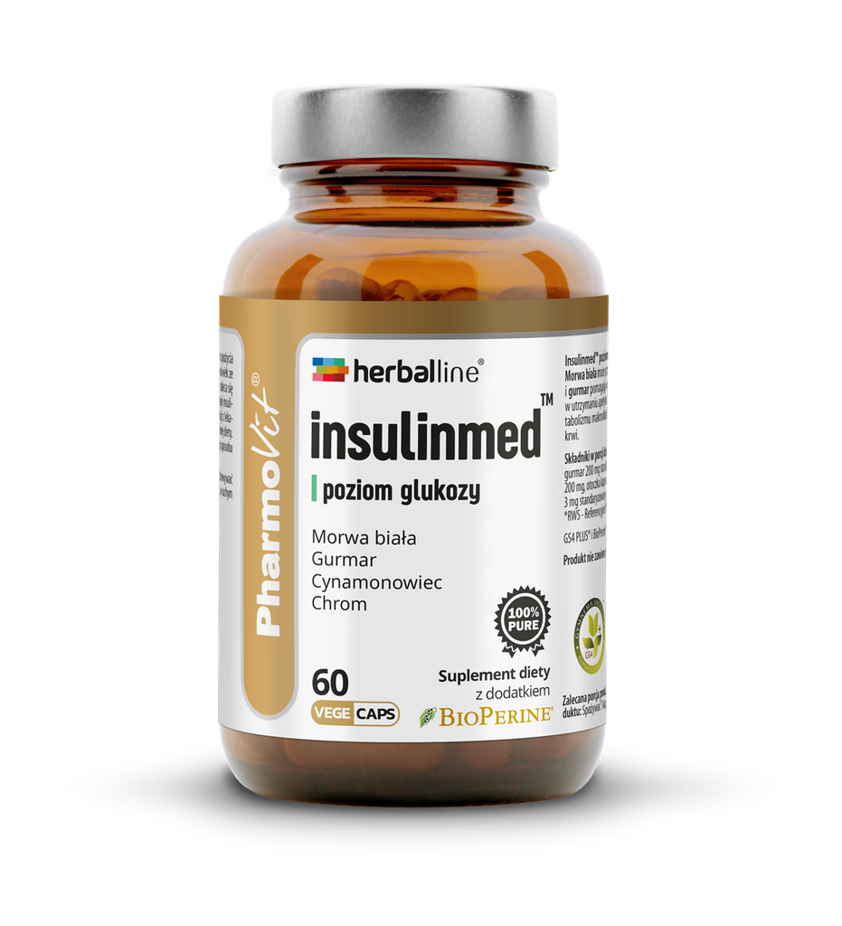 PharmoVit Herballine Insulinmed™ poziom glukozy, kapsułki wege, 60 szt.