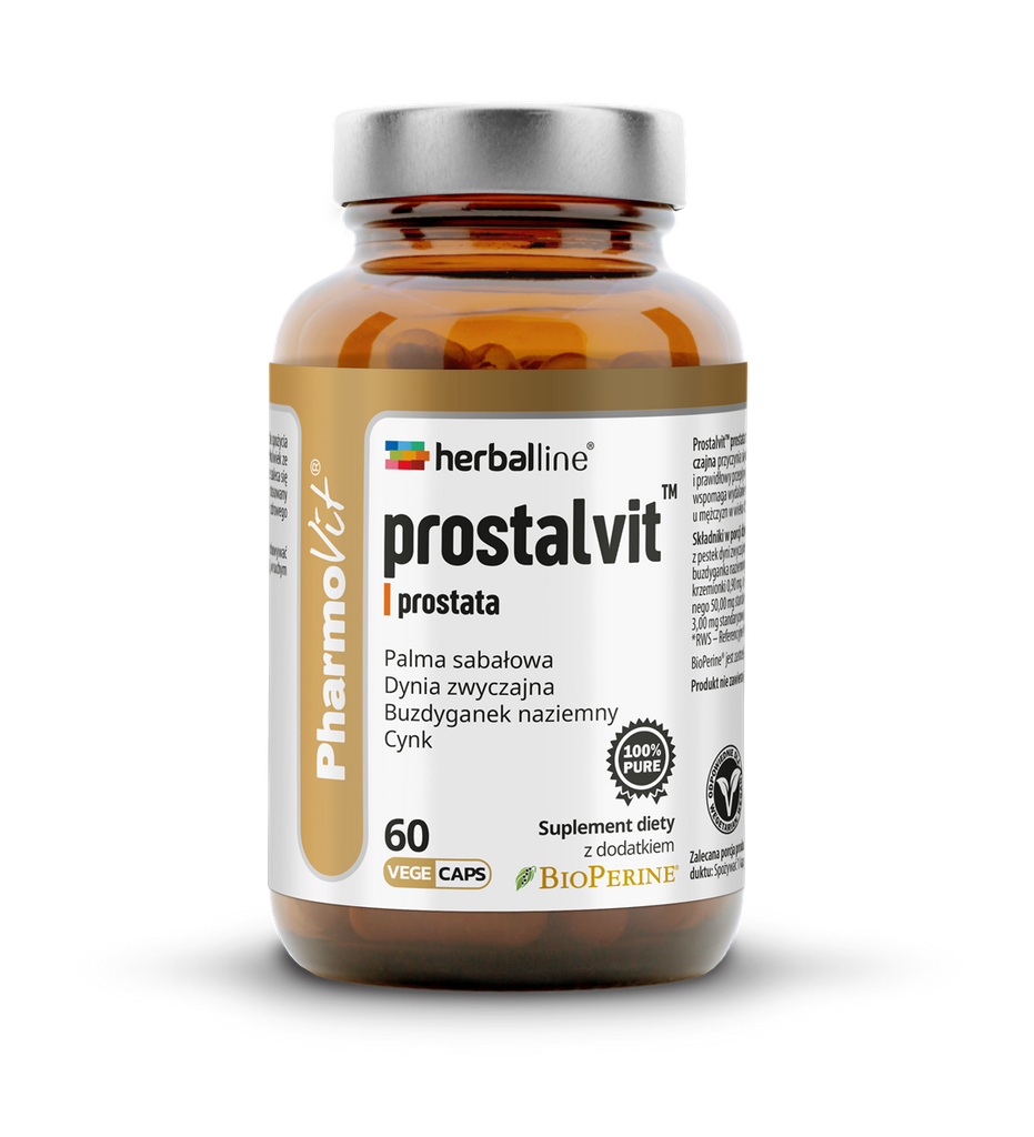 PharmoVit, Herballine Prostalvit™ prostata, kapsułki wege, 60 szt.