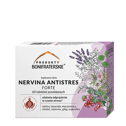 Produkty Bonifraterskie, NERVINA ANTISTRES FORTE, tabletki powlekane, 60 szt.