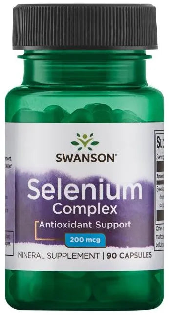 Swanson, Selen (z chelatu aminokwasowego selenu Albion, Selenium Complex) Albion 200 ug, kapsułki, 90 szt.