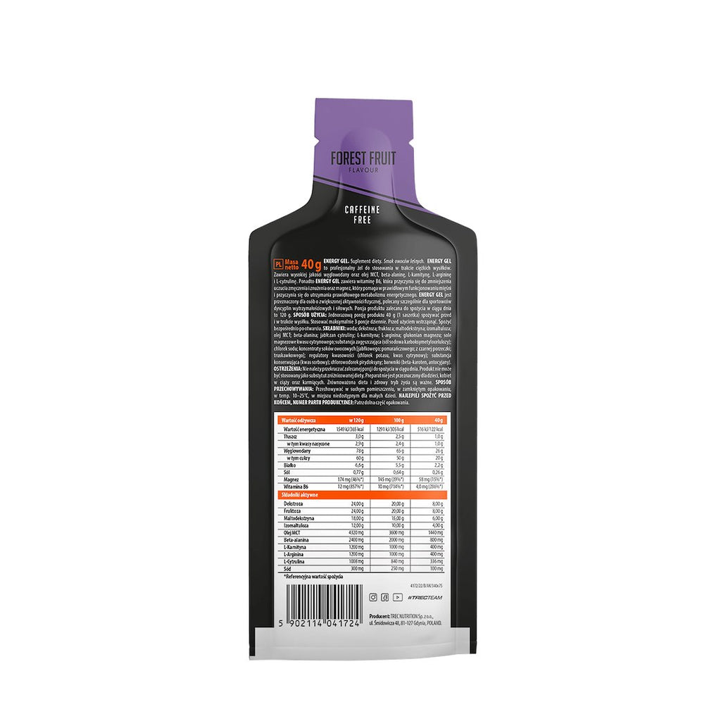 TREC Endurance, Energy gel, owoce leśne, 40 g