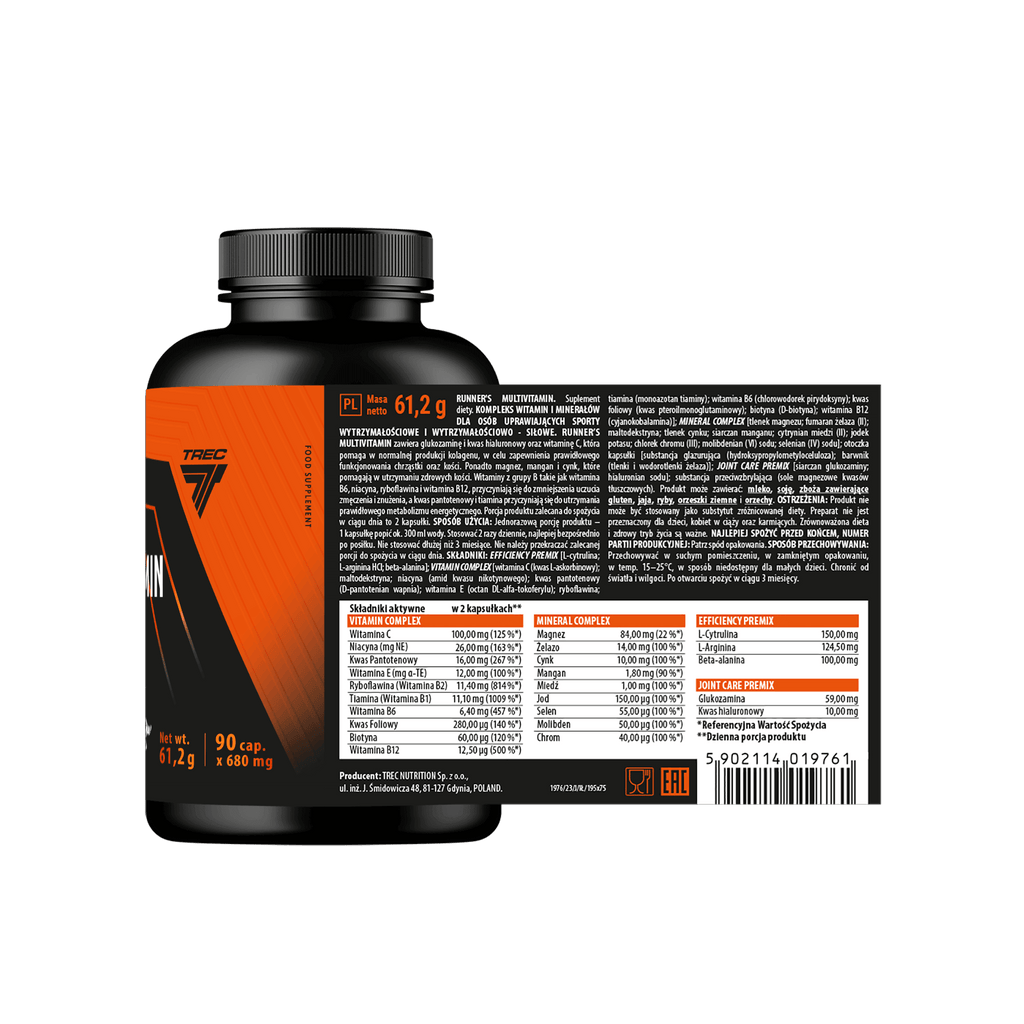 TREC ENDURANCE,&nbsp;Runner's Multivitamin, kapsułki wege, 90 szt.