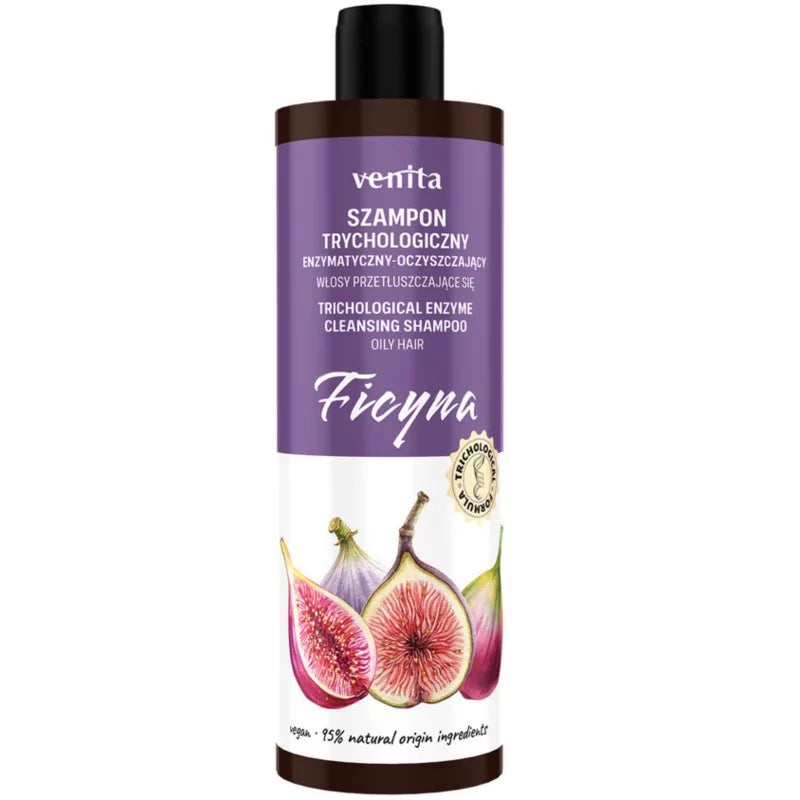 VENITA, Trychologiczny szampon Ficyna,&nbsp;enzymatyczno-oczyszczający, do włosów przetłuszczających się, płyn, 300 ml