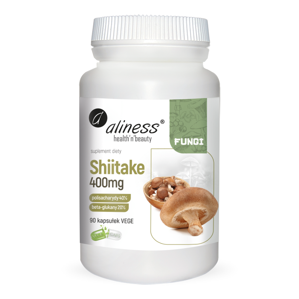 Aliness, Shiitake 400 mg, kapsułki wege, 90 szt.