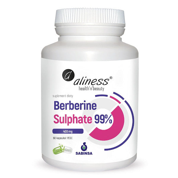 Aliness, Berberine Sulphate 99% 400 mg, kapsułki vege, 60 szt.